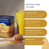 Herbs & Kettles Calming Golden Turmeric Latte | Caffeine-Free Blend with Turmeric, Ashwagandha & Spices | 25-30 servings | Ayurvedic Drink