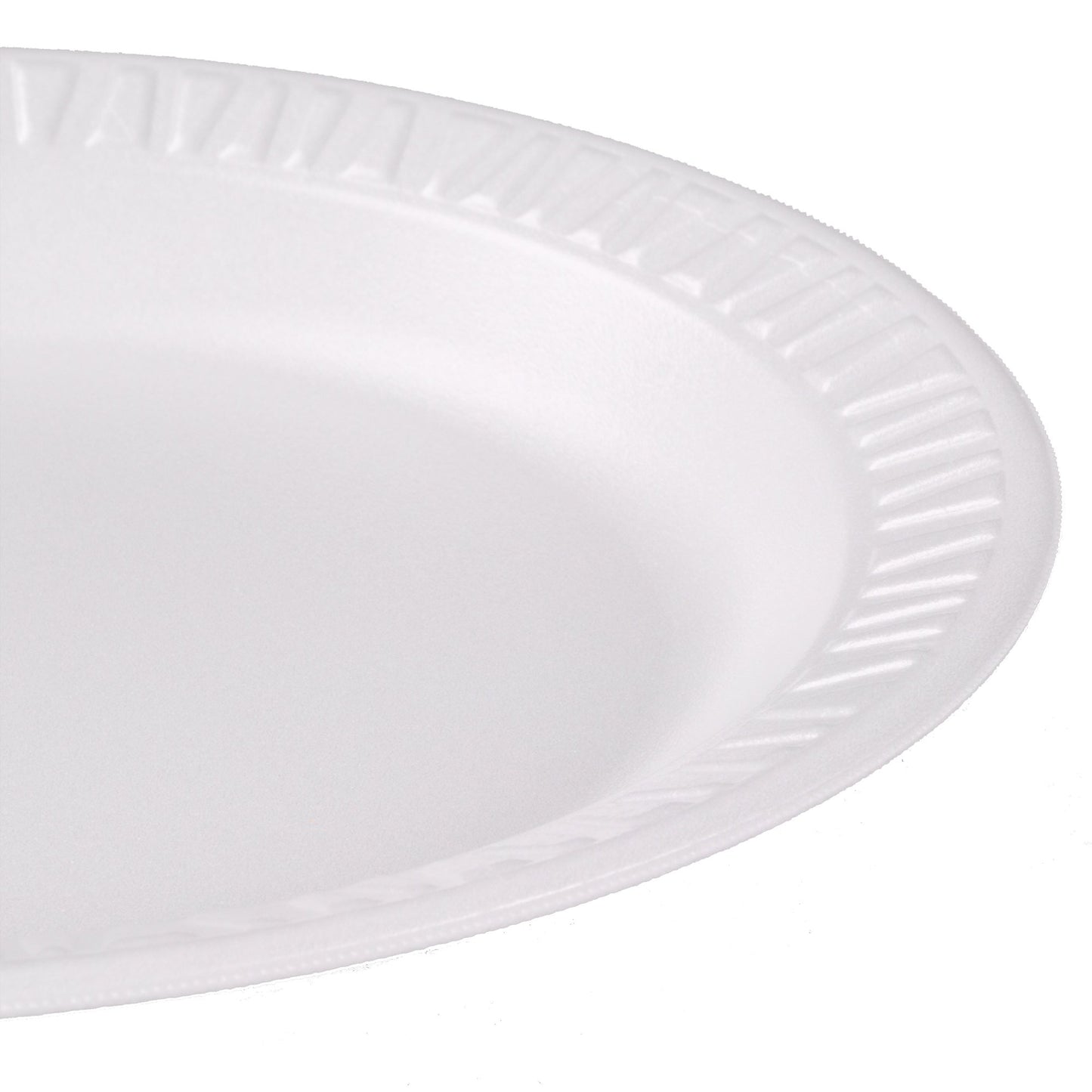 DART 6PWC 6" Foam Plate, Concorde Non-Laminated Foam Dinnerware, White
