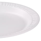 DART 6PWC 6" Foam Plate, Concorde Non-Laminated Foam Dinnerware, White