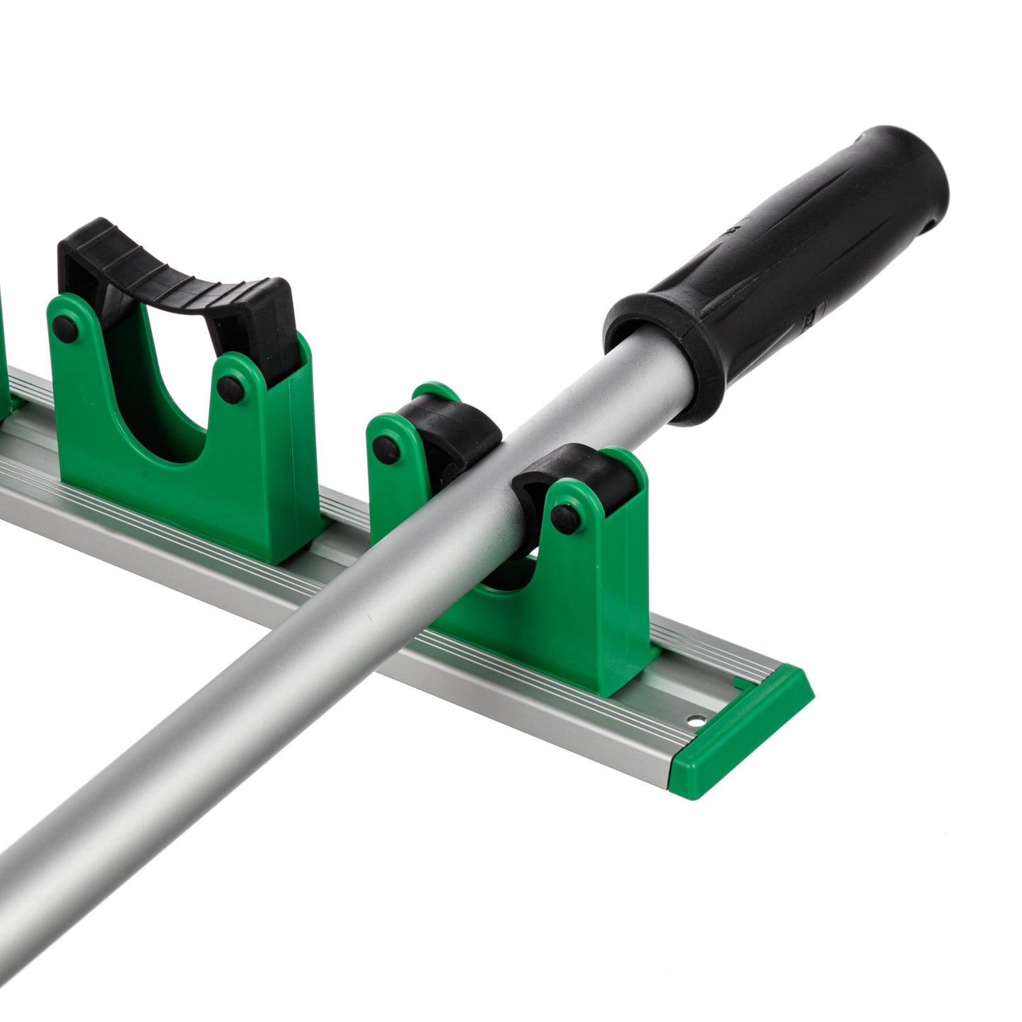 Unger Commercial Broom Holder Wall Mount (Case of 5) - Quick-Snap Mop, Tool & Pole Holders 14", Aluminum/Plastic, Ideal for Organizing Cleaning Tools