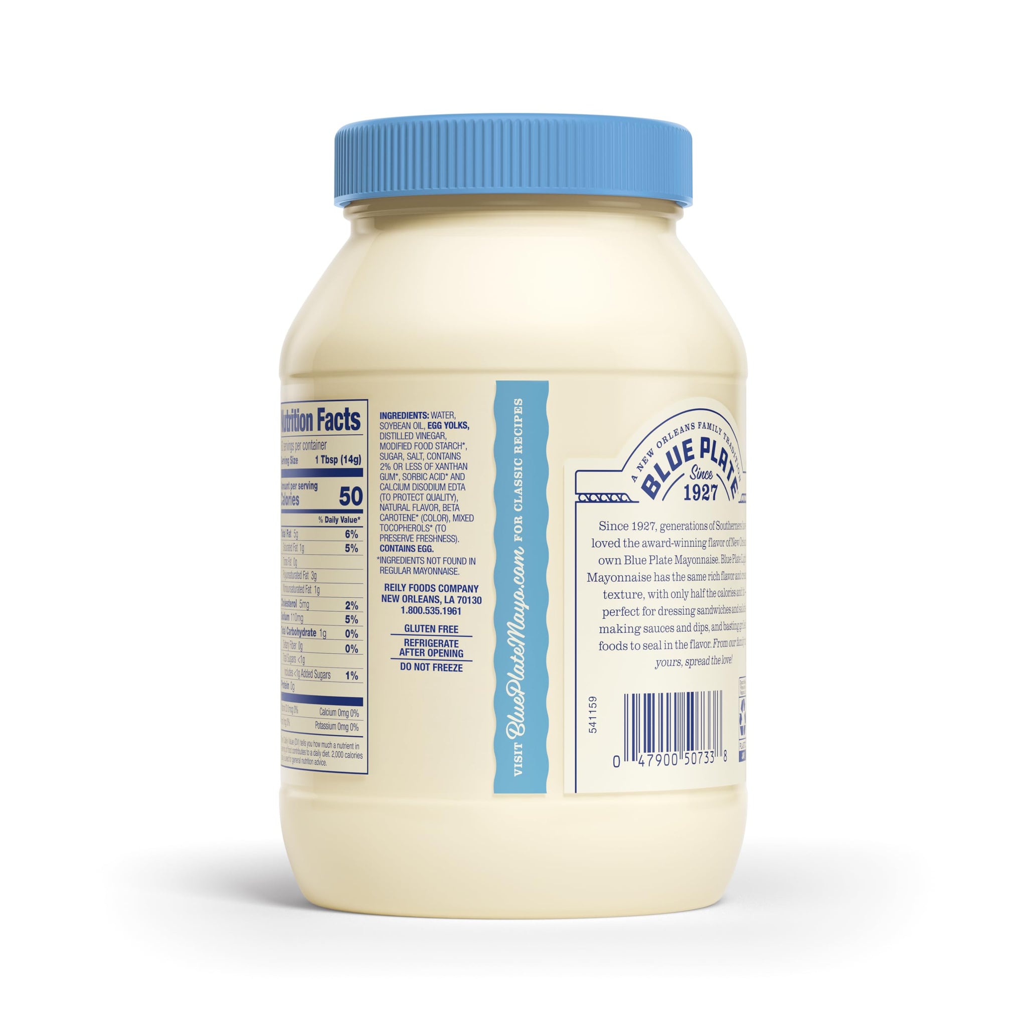Blue Plate Light Mayonnaise, 30 Fl Oz Jar (Pack of 1)