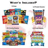 Original SnackBOX Care Package (50 Snacks) Variety Pack | Easter Basket, Final Exams, Date Night, Dorm Room, Student, College, Candy, Birthday, Gift
