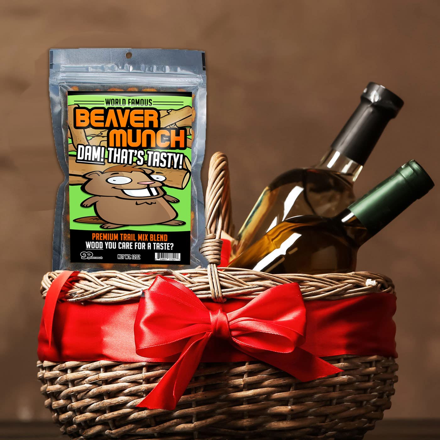 Beaver Munch Spicy Trail Mix - Healthy Gift Funny Trail Mix Gift Bag Resealable Funny Healthy Gifts Beaver Gifts Gag Gifts for Men Beaver Munch Trail