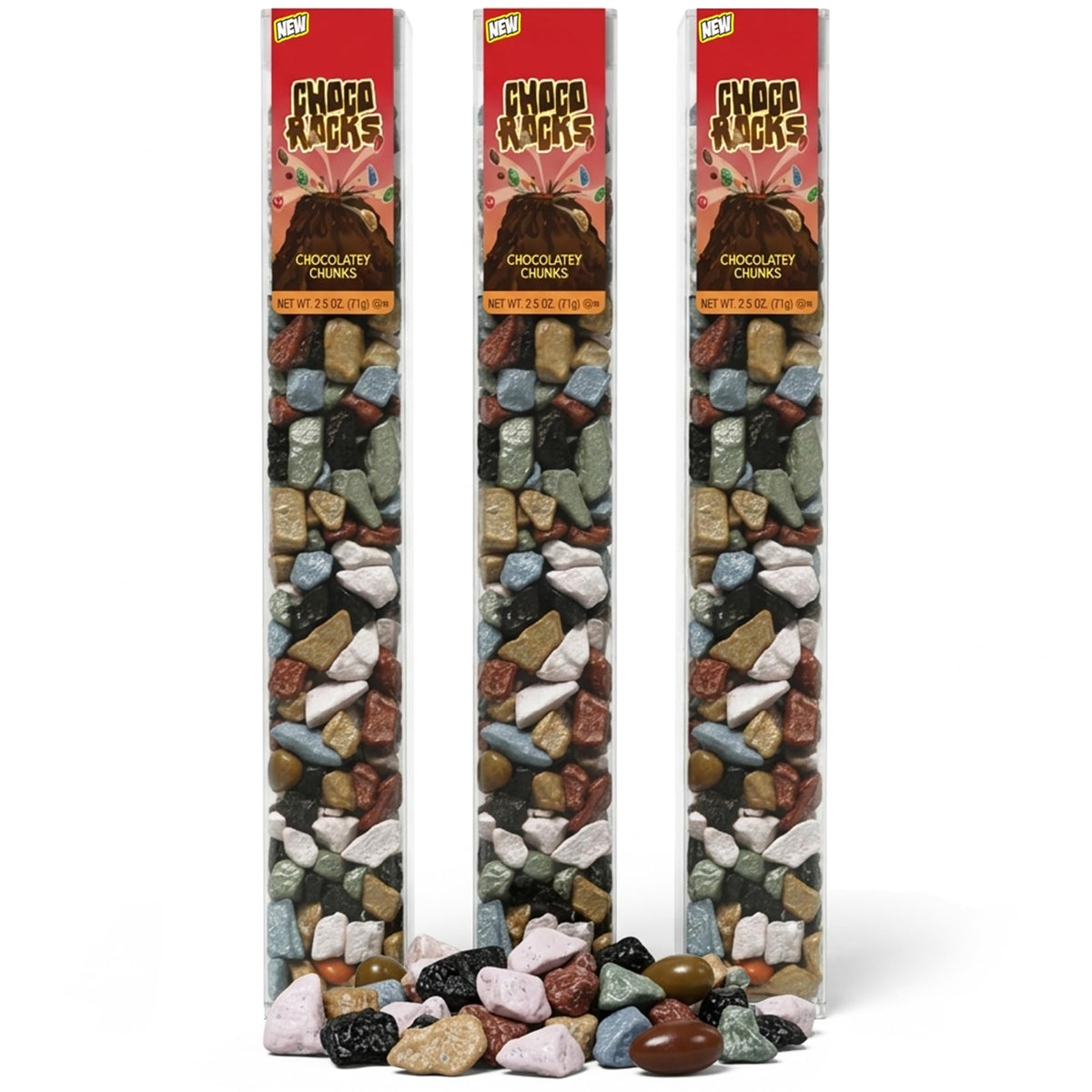 Kimmie Candy ChocoRocks, Rock-Shaped Chocolate Candy for Snacking & Cake Decorating, Pebbles & Stones | 2.5 oz (Pack of 3) | Non-GMO, Peanut-Free