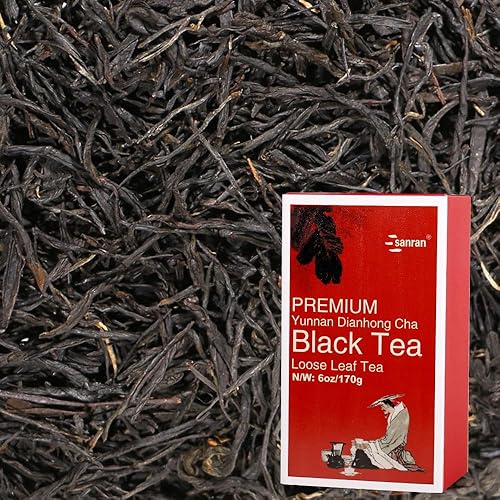 SANRAN Yunnan Black Tea Loose Leaf Bulk, 6 Ounce