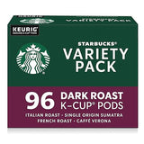 Starbucks K-Cup Coffee Pods, Dark Roast Hot or Iced Coffee, Variety Pack, 96 Keurig Pods