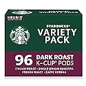 Starbucks K-Cup Coffee Pods, Dark Roast Hot or Iced Coffee, Variety Pack, 96 Keurig Pods