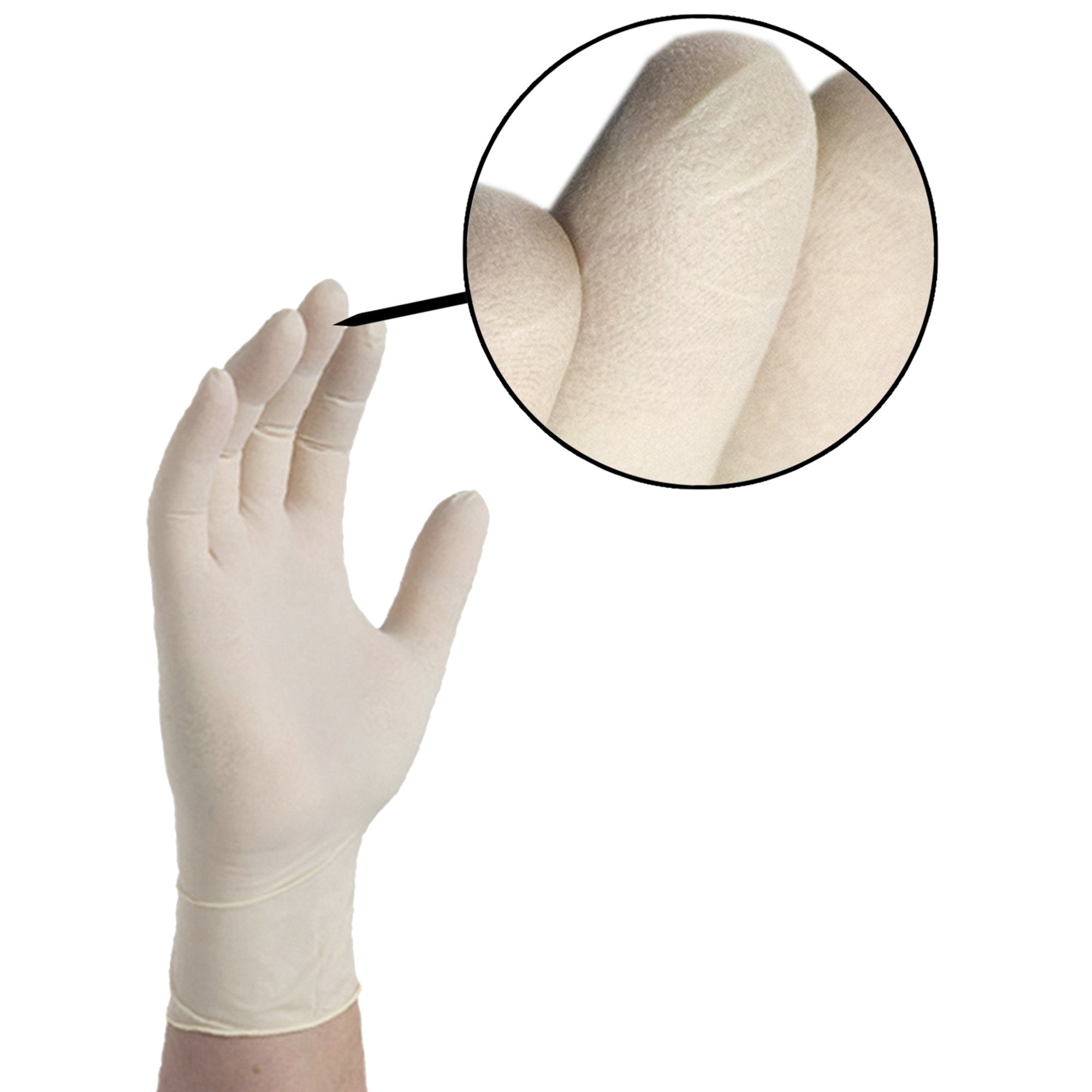 GLOVEWORKS Ivory Latex Industrial Disposable Gloves 4 Mil, Medium 1000
