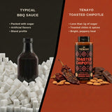 Tenayo Toasted Chipotle Barbecue Sauce, 2-Pack (13.5 oz Bottles) - Mexican Style Sauce with Chipotle Peppers, Chocolate & Spices - Only 1g of Sugar