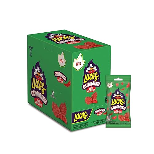 Lucas Spicy Gummies Watermelon Flavored 12 pack, 29.6OZ - Share the Heat this Valentine's Day