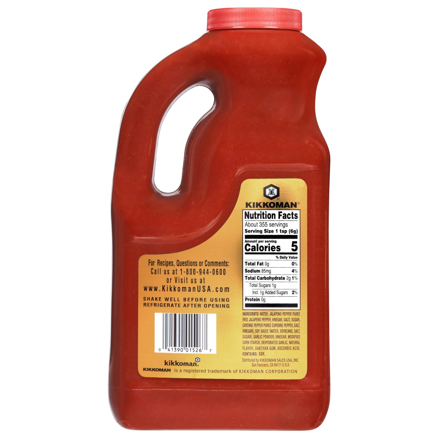 Kikkoman Gluten-Free Sriracha Hot Chili Sauce, Asian-Style Hot Sauce - Great for Sandwiches, Wraps, Pasta, Noodles, Sushi, Poke - with No Artificial