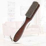 100% Horse Hair Clothes Brush for Wool Coats Cashmere Suits No Shedding Soft Bristle Garment Brush for Lint Removal Premium Beechwood Handle Hat Brush