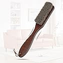 100% Horse Hair Clothes Brush for Wool Coats Cashmere Suits No Shedding Soft Bristle Garment Brush for Lint Removal Premium Beechwood Handle Hat Brush