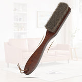 100% Horse Hair Clothes Brush for Wool Coats Cashmere Suits No Shedding Soft Bristle Garment Brush for Lint Removal Premium Beechwood Handle Hat Brush