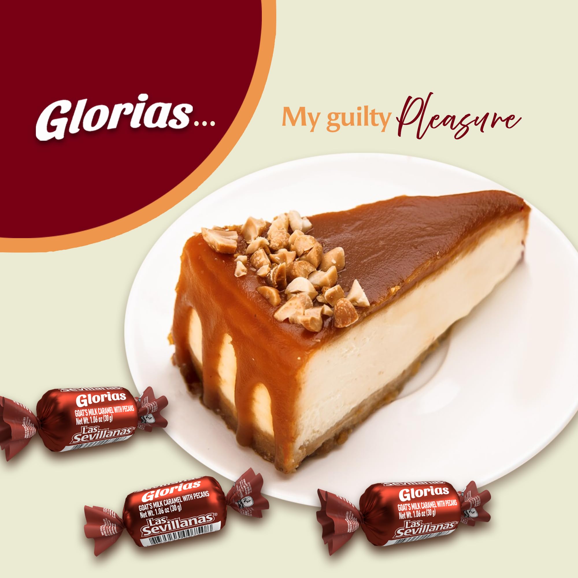 weight: Gloria Chewy Dulce de Leche Candy Bag with Pecans - Traditional Mexican & Latin Candy - Sweet Snack Treats - Arequipe, Cajeta, Caramel Sauce