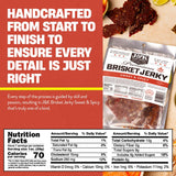 J&K Jerky Sweet & Spicy Brisket, Hand Crafted Small Batch American Made Slab Jerky - Soft & Tender - 7oz Big Bag of Jerky's