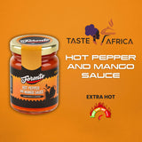 Authentic Taste Africa Pepper Sauces & Purees - Traditional West African Chili Sauce Made with a Variety of Peppers, Ginger & Garlic, Flavor-Packed