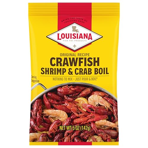 Louisiana Fish Fry Products Crawfish, Shrimp & Crab Boil Seasoning - Spicy & Delicious Seafood Powder Complete Seasoning - Low Salt Cajun Seasoning (5