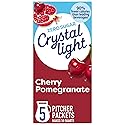 Crystal Light Drink Mix, 5 Pitcher Packets, for Flavorful Hydration and Shareable Refreshment, Cherry Pomegranate, flavored with other natural flavor