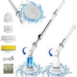 Electric Spin Scrubber, 2024 Upgraded Bathroom Cleaner, Power Shower Cleaning Brush with Extendable Handle & 4 Brush Heads, Dual Speed & USB-C
