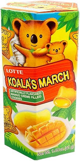Lotte Koala's March Cookie with Mango Cream, 1.45 oz (Pack of 6)