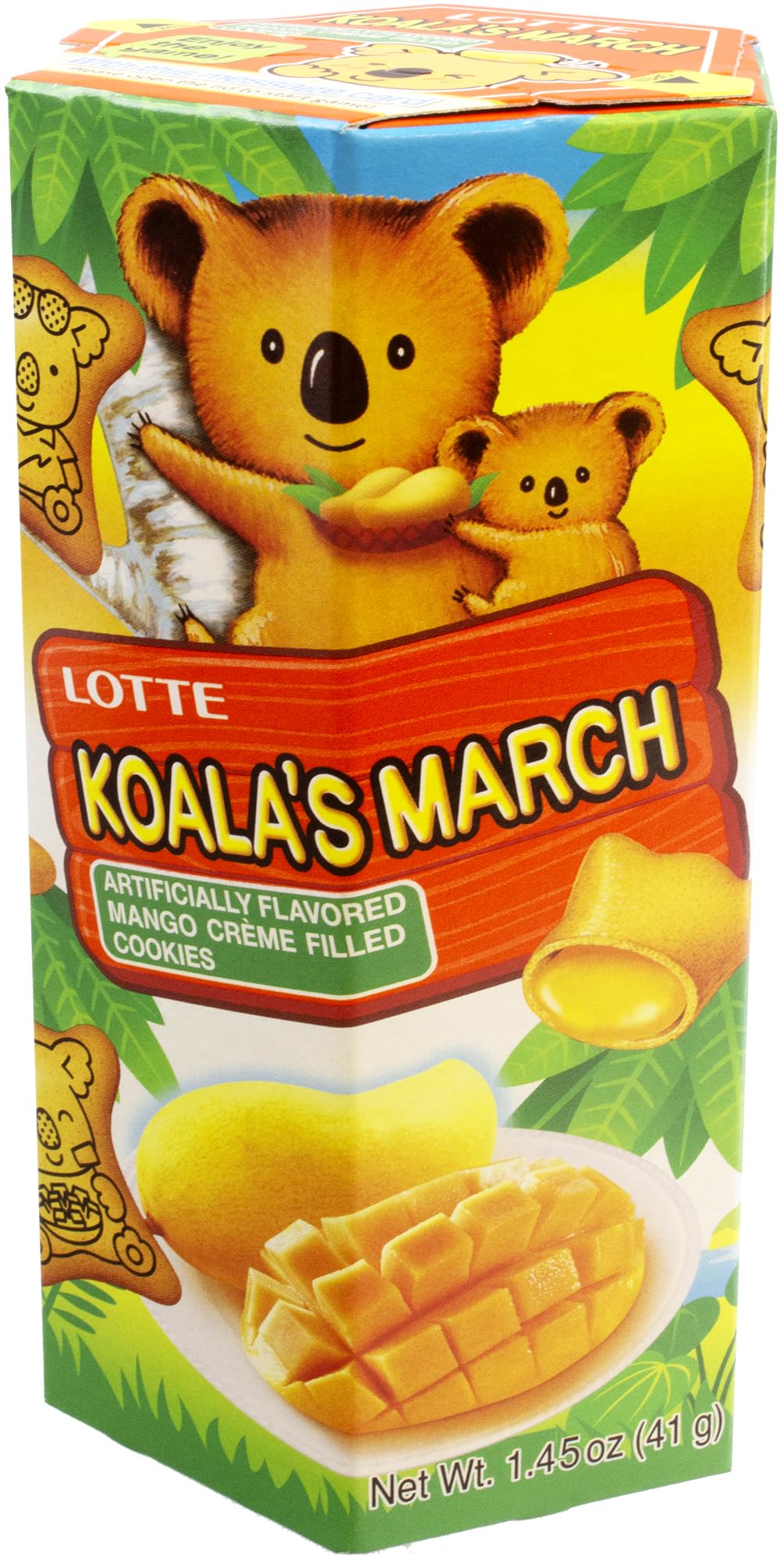 Lotte Koala's March Cookie with Mango Cream, 1.45 oz (Pack of 6)