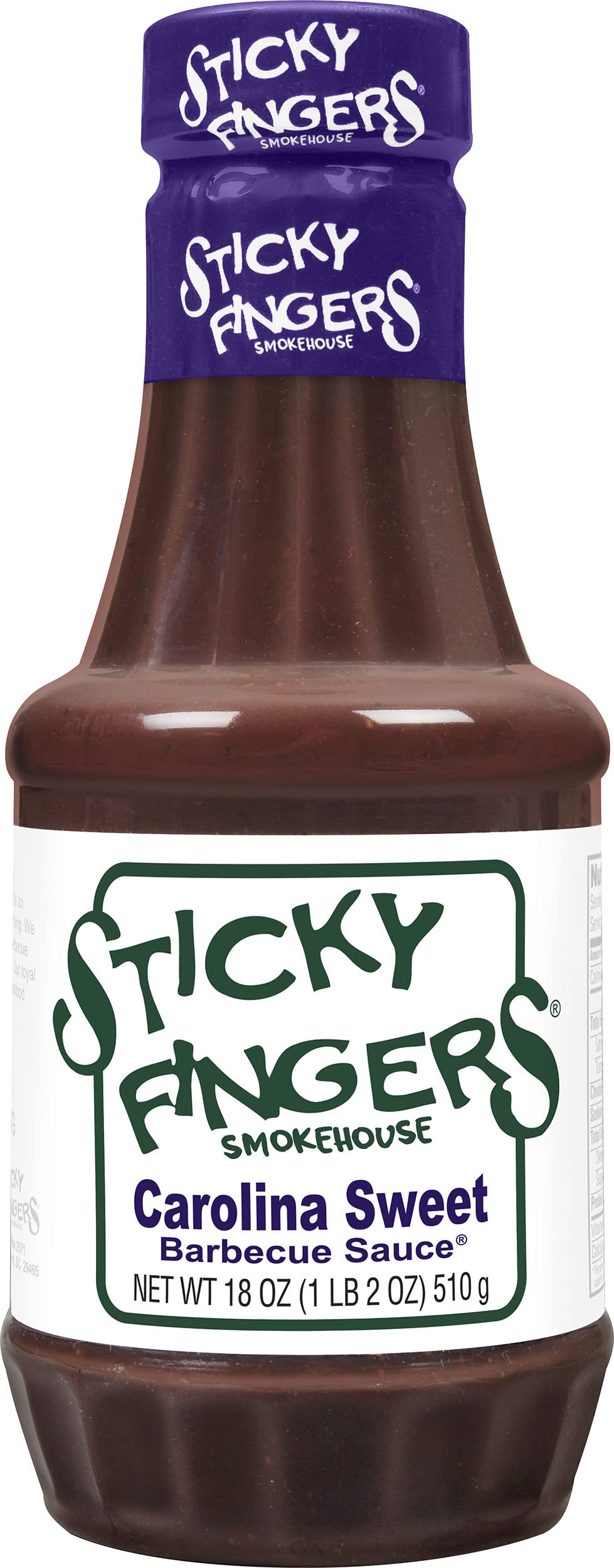 Sticky Fingers Smokehouse Carolina Sweet Original Barbecue Sauce, 18 Fluid Ounces