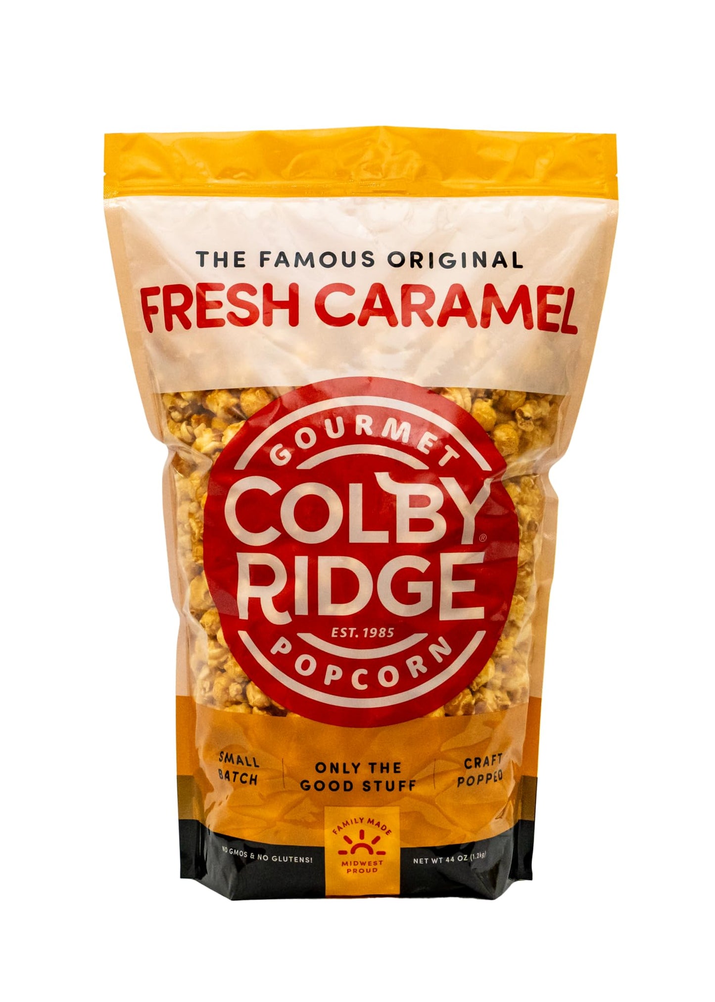 Colby Ridge 4 Flavor Gourmet Popcorn Assortment Large Sampler - Fluffy White, Fresh Caramel, Cheddar Cheese, and Kettle Corn Popped