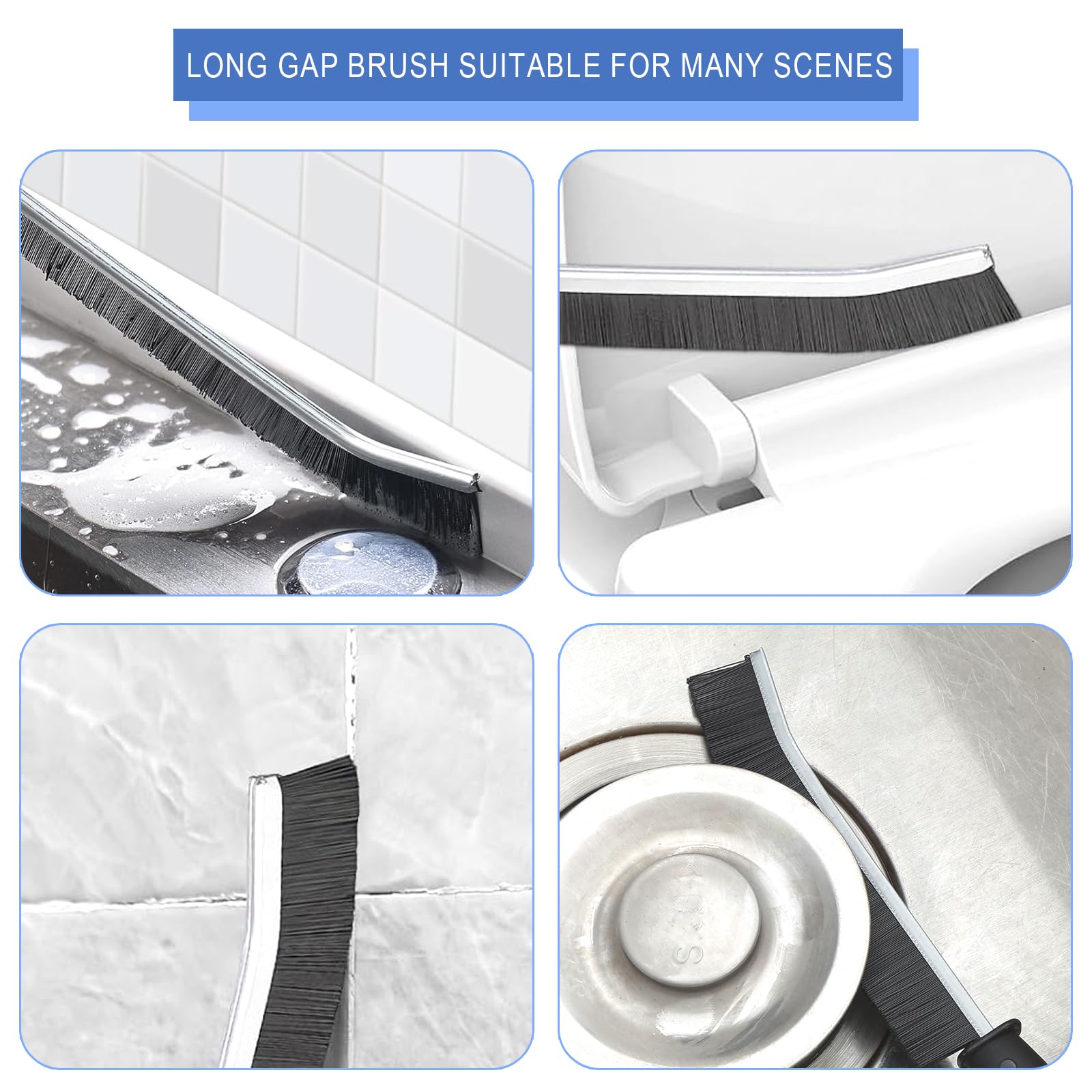 Crevice Cleaning Brush,5Pcs Groove Gap Cleaning Brush Suitable For Window Car Door Track Kitchen Bathroom Small Scrub Away Narrow Angle Corners Hard