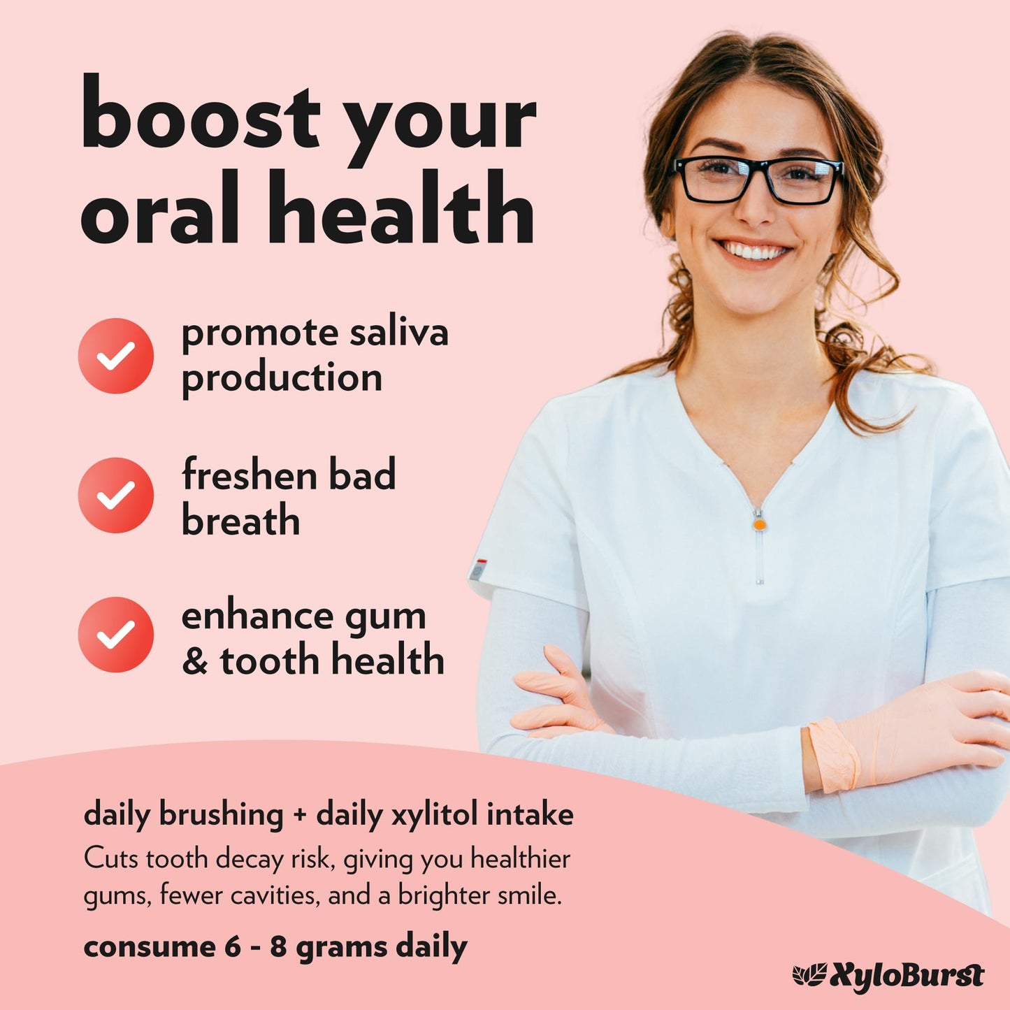 XyloBurst - Xylitol Mints | Sugar Free Breath Mints for Oral Health | Gluten Free, Vegan, Keto Friendly | Aspartame Free Mint | Cinnamon | 200 Count