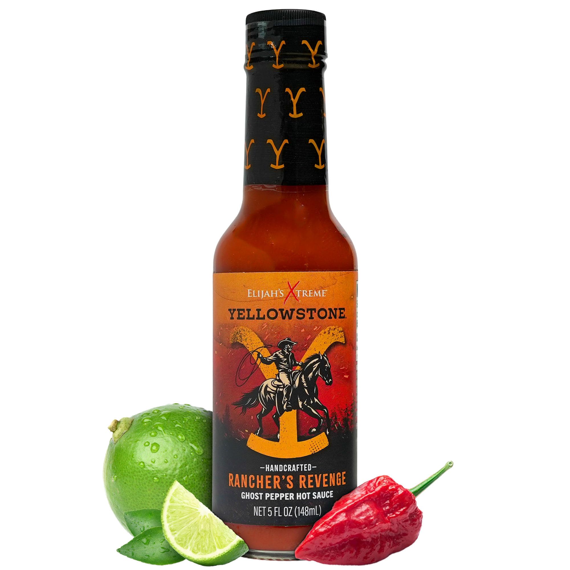 Elijah's Xtreme Exclusive Yellowstone Hot Sauce Ranchers Revenge Ghost Pepper Sauce (Ghost Pepper)