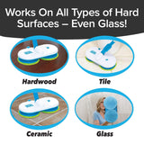Original As Seen On TV Floor Police Mop with Motorized Dual Spinning Mopheads & 6 Unique Cleaning Pads by BulbHead, Lightweight, Rechargeable