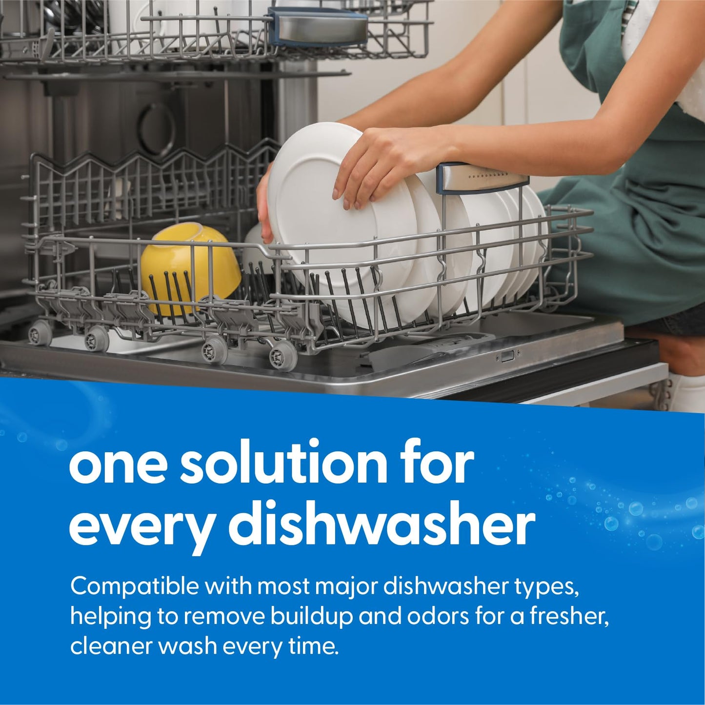 Dishwasher Cleaner & Deodorizer Tablets, Fights Grime, Grease, Limescale, Residue & Odor, Heavy Duty Cleaning Descaler Pods, Septic Safe, 24 Fresh