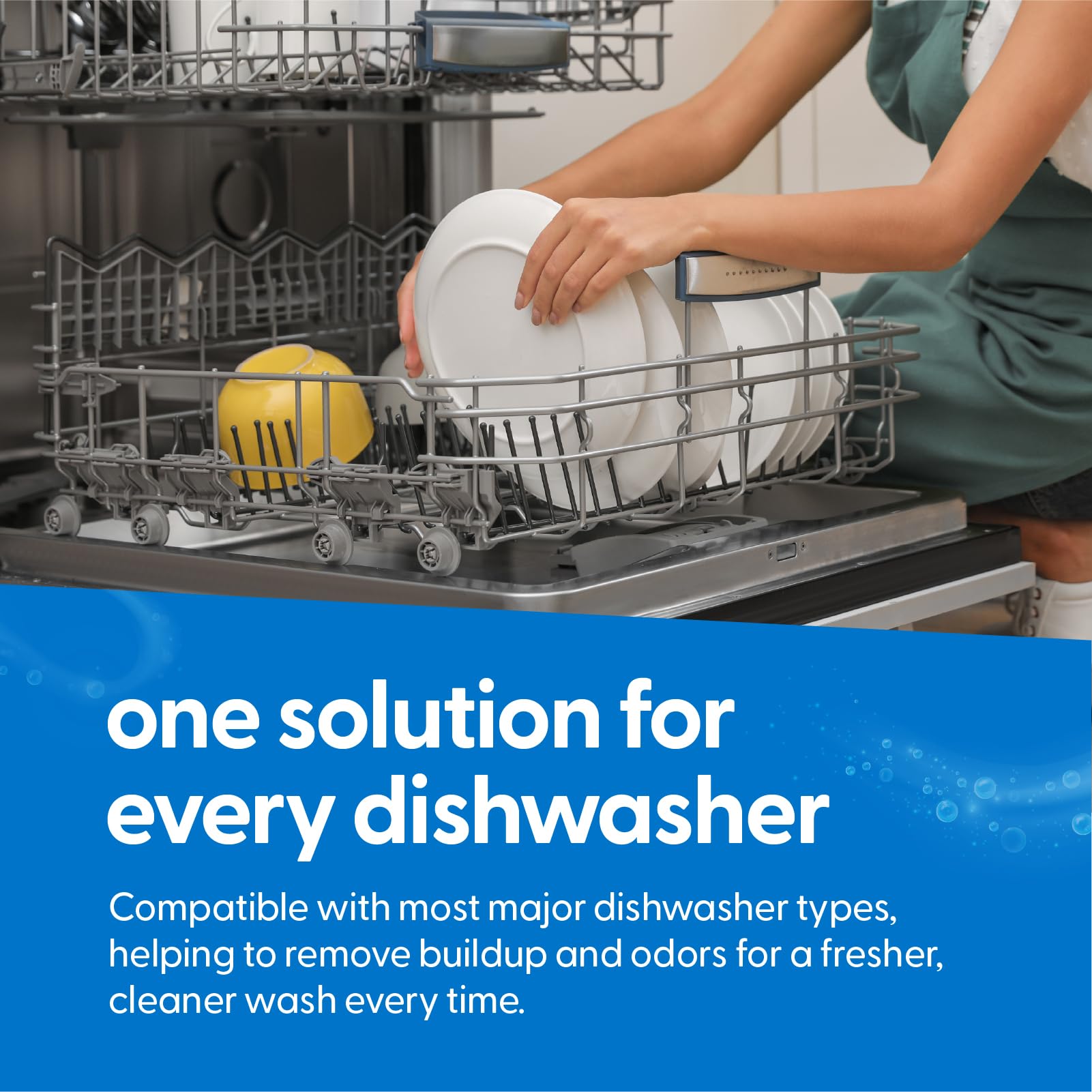 Dishwasher Cleaner & Deodorizer Tablets, Fights Grime, Grease, Limescale, Residue & Odor, Heavy Duty Cleaning Descaler Pods, Septic Safe, 24 Fresh