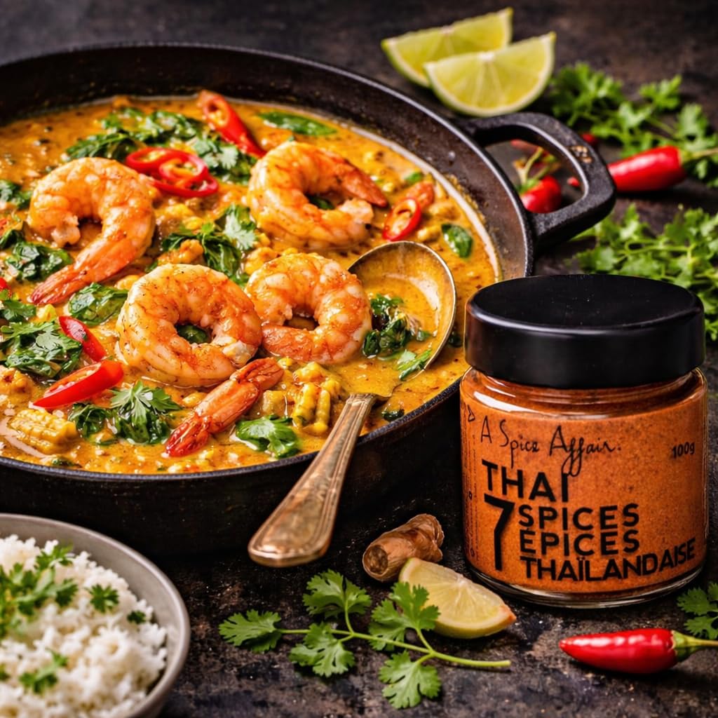 A Spice Affair’s Thai Seven Spices | Vibrant, Aromatic & Sweet-Spicy Thai-Inspired Blend | All-Natural, Non-GMO, Filler-Free | Perfect for Stir-Fries