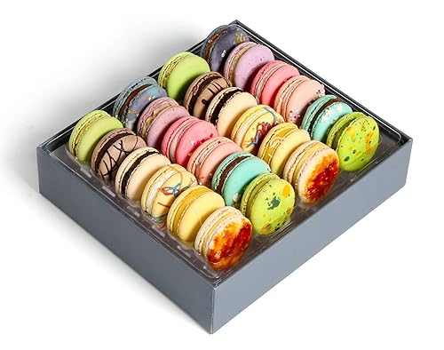Luxury French Macarons European Cookies Gift Baskets Birthday Snacks Variety Pack Sympathy Anniversary Get Well Corporate Graduation Mothers Day Women