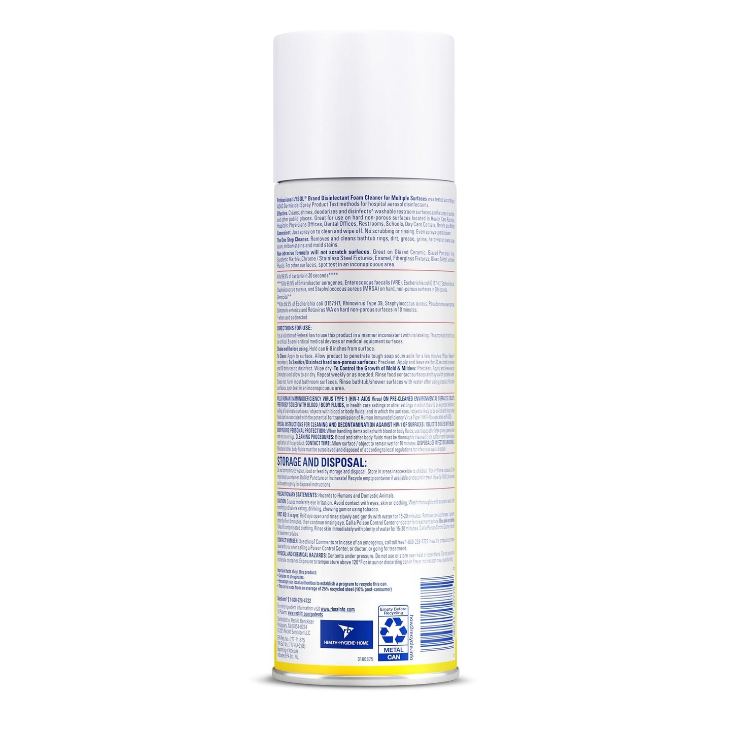 Lysol Professional Foam Cleaner Multi Surface Spray 24 Fl Oz (Pack of 12)
