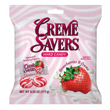 Creme Savers Strawberries and Creme Hard Candy | The Taste of Fresh Strawberries Swirled in Rich Cream | The Original Classic Brought To You By Iconic