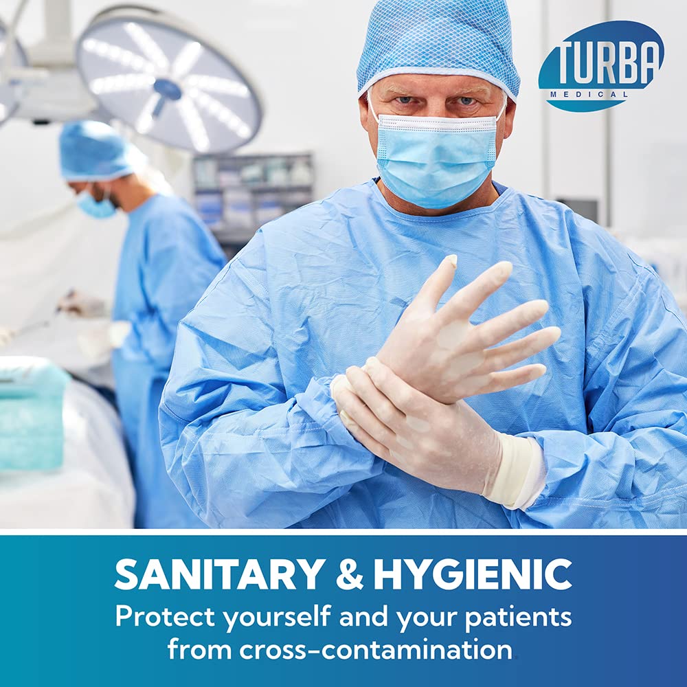 TURBA Clear Latex-Free Disposable Gloves - Single-Use Powder-Free Vinyl Gloves - Non-Latex Gloves for Cooking & Cleaning (1000, Small)