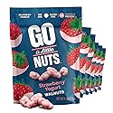 Go a Little Nuts Strawberry Yogurt Covered Walnuts, 4 oz Snack Pack (Pack of 6) Sweet & Crunchy Probiotic, Plant Protein, Non-GMO, Peanut Free