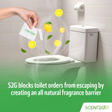 Scent2Go Toilet Odor Eliminator Powder - Before-You-Go Bathroom Deodorizer - Travel Size Single-Use Packets - No Spray, No Bottle, No Leak