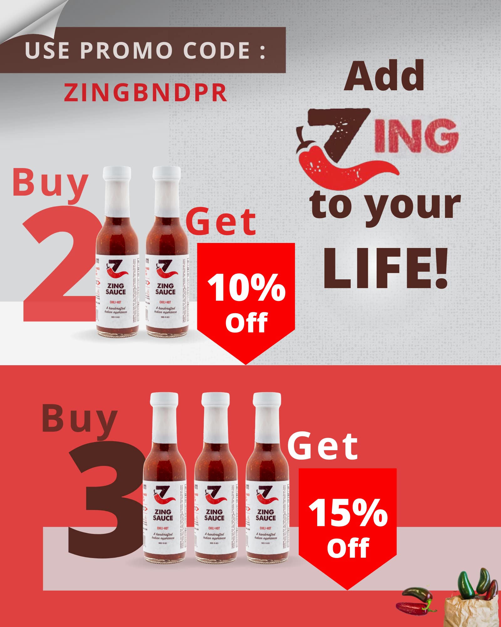Zing Sambal Oelek Chili Garlic Hot Sauce - Spicy Ginger Garlic Sauce, 5 oz | All Natural, Vegan | Handcrafted Small Batch | For Cooking, Marinade