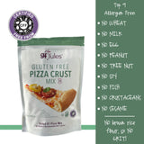gfJules Certified Gluten Free Pizza Crust Mix | Deep Dish or Thin Crust | No Grit, Non-GMO, Vegan | Certified Top 9 Allergen-Free & Kosher | Makes two-three 12 in. Crusts | 17oz Pouch