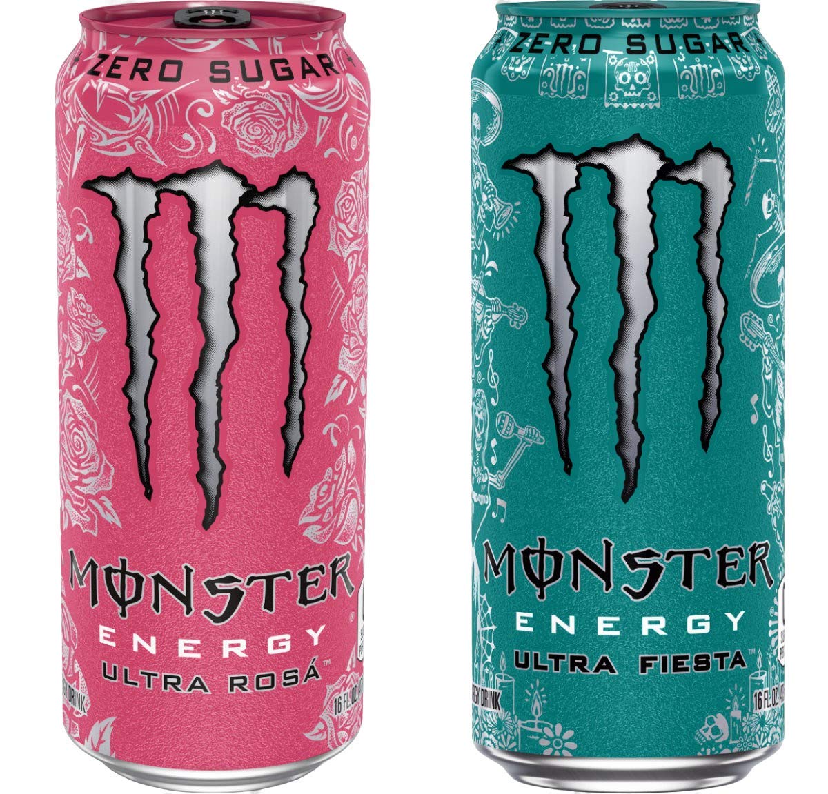 Monster Energy Ultra Zero Sugar Energy Drinks 16 ounce cans (Vareity Pack 2, 6 Cans)