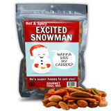 Kiss My Carrot Trail Mix - Naughty Gag Gifts Women - Funny Snowman Gifts for Adults - Crunchy Spicy Food Gift Snowmen Unisex White Elephant Gifts