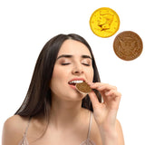 Fruidles Chocolate Coins in Mesh Bags, 10 Belgian Milk Chocolate Half-Dollar Gold Coins Per Mesh Bag, Total 108oz Bag (72-Pack)