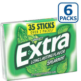 Extra Spearmint Sugar-free Gum (35 Count, 6 Packs.) (3 Pack)