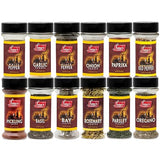 Lieber's Spice Set, Starter Seasoning & Herb 12 Piece Gift Set, Onion & Garlic Powder, Black, White, Crushed Red Pepper, Paprika, Oregano, Basil