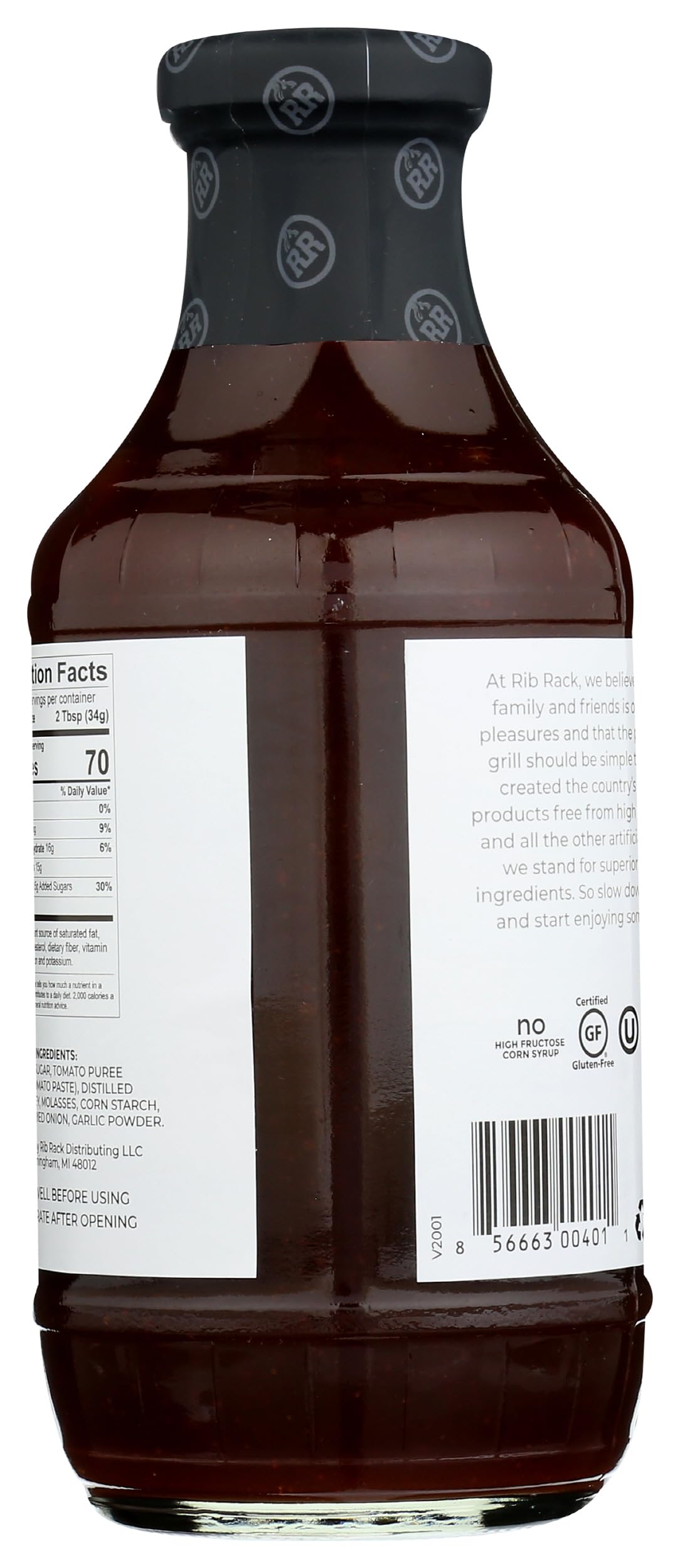 Rib Rack, Barbecue Sauce Sweet Honey, 19 Ounce