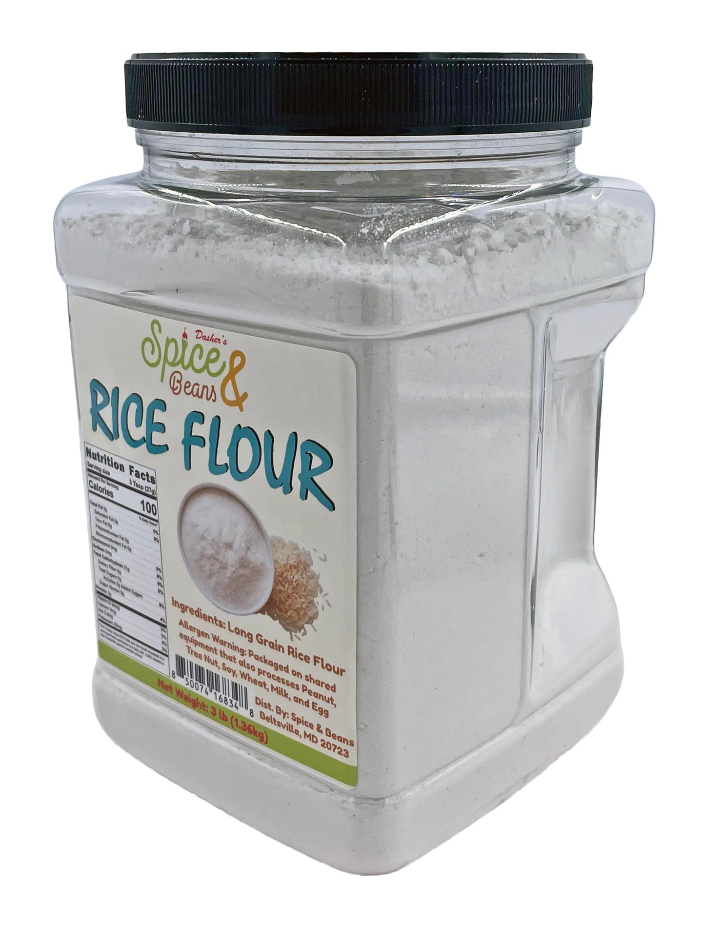 Rice Flour | by Dasher's Spice & Beans Rice Flour | 3 lbs